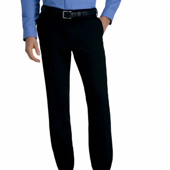 Haggar | Pants | Haggar Mens Straight Fit Flex Dress Pants Black | Poshmark